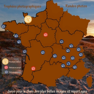 Carte des parcours de l'ensemble des Photo Treks 