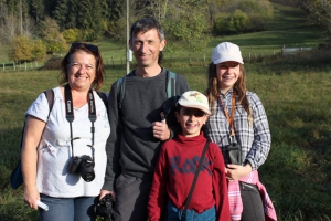 De G à D, Sandrine, Arnaud, Valentin et Lucie